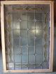 Textured Glass Window W/ Stained Glass Diamonds Landing Window (sg 1254) 1940-Now photo 7