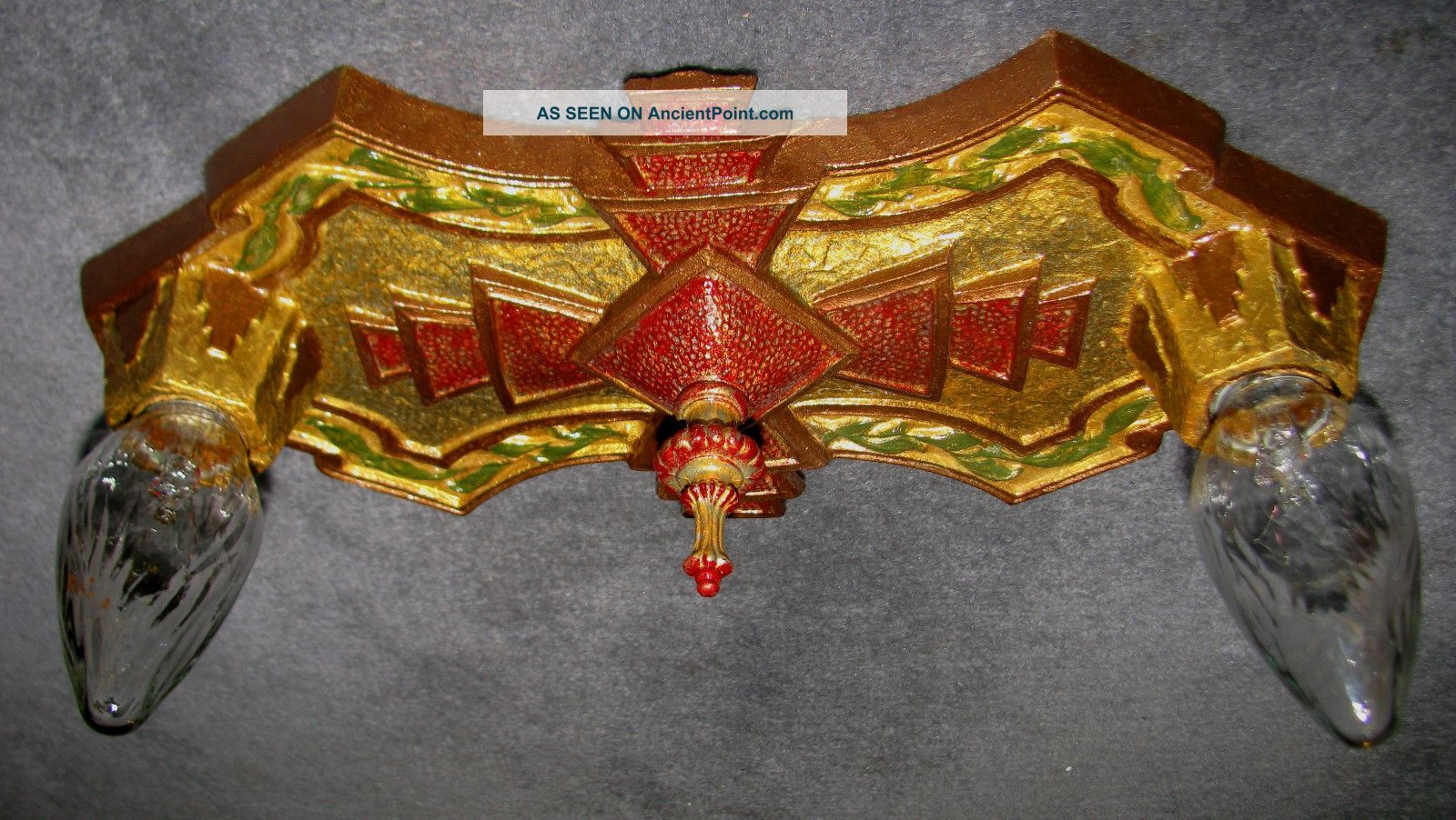 Vtg Art Deco Victorian Nouveau Cast Iron Chandeliers Light Ceiling Fixture Old Chandeliers, Fixtures, Sconces photo