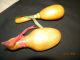 2 Antique Wooden Sock Darners Foot Form Patent 1 Stamp On Wood. Tools, Scissors & Measures photo 1