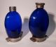 Two Different Dr Dettweiler Medical Spittoons Sputum Flask Cobalt Blue 1910s Other photo 1