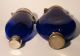 Two Different Dr Dettweiler Medical Spittoons Sputum Flask Cobalt Blue 1910s Other photo 3