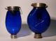 Two Different Dr Dettweiler Medical Spittoons Sputum Flask Cobalt Blue 1910s Other photo 4