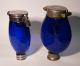 Two Different Dr Dettweiler Medical Spittoons Sputum Flask Cobalt Blue 1910s Other photo 5
