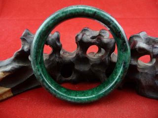 Chinese Hand - Carved Green Jade Bracelet 614 photo