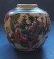 Chinese Famille Rose / Verte Crackle Glaze Jar With Warriors - Late 19th Century Pots photo 1