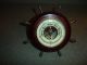 Old Vtg Antique Atco Germany Barometer Mahogany Ships Wheel Design With Stand Barometers photo 1
