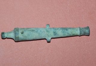 Toy Cannon 17 - 18th Century Brass Old Gun Powder - Metal Detecting Find photo