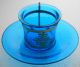 Old Blue Chinese Peking Glass Cup & Saucer Glasses & Cups photo 9