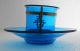 Old Blue Chinese Peking Glass Cup & Saucer Glasses & Cups photo 3