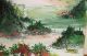 Japanese River Sail Boats Landscape Watercolor Painting Paintings & Scrolls photo 2