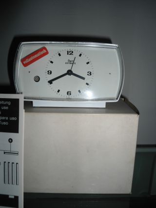 New Deadstock Vintage 1974 Urgos Automatik Battery Alarm Clock Nr 3w1 - 5301 photo