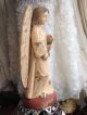 Angel Statue With Wings Fabulous Hand Carved Holding A Boquet Of Flowers Carved Figures photo 1