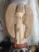 Angel Statue With Wings Fabulous Hand Carved Holding A Boquet Of Flowers Carved Figures photo 2