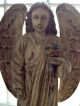 Angel Statue With Wings Fabulous Hand Carved Holding A Boquet Of Flowers Carved Figures photo 4