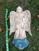Angel With Wings On A Cloud Hand Carved Wood Fabulous See More Carved Figures photo 1