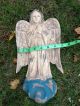 Angel With Wings On A Cloud Hand Carved Wood Fabulous See More Carved Figures photo 2