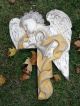 Angel With Wings On A Cloud Hand Carved Wood Fabulous See More Carved Figures photo 5