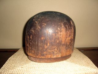 Antique Wood Hat Mold/stand photo