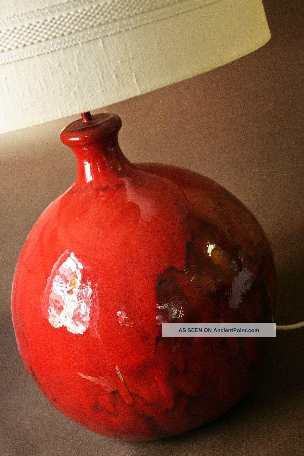 25% Off - 60s 70s Big Pottery Bubble Lamp Retro Eames - Era Mid - Century Mid-Century Modernism photo