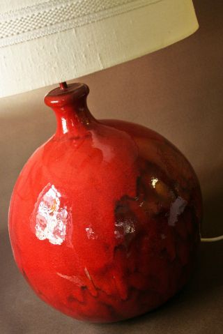 25% Off - 60s 70s Big Pottery Bubble Lamp Retro Eames - Era Mid - Century photo