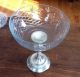 Antique Brushed Chrome Raised Etched Glass Bowl - 10 