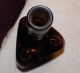 Vintage Rare 3 Sided Brand Bros.  Eigenthumer Amber Medicine Bottle Bottles & Jars photo 2