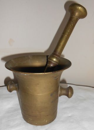 Metal Solid Brass Mortar And Pestle Grinder photo