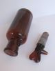 Antique German Medical Drop Opium Anaesthesia Amber Glass Bottle Tk 20ml Size 2 Other photo 4