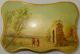 Old French Toleware Hand Painted Picture Grape Leaves Tole Box Made In France Toleware photo 1