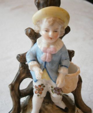 Antique Vintage Boy Figurine - Candle Holder - No.  3922 Art Deco Ornament England photo