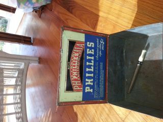 Phillies Cigar Tin W/ 19 Items Dated 1928 - photo
