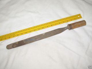 Vintage 19.  5 Flat Iron Blade Tool Wood Handle & Hoe Co. photo