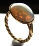 Roman Era Conserved Gold Gilt Ring With Opal Setting Circa: 2nd - 4th Century Ad Roman photo 1