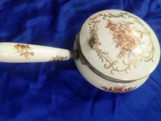 Antique Porcelain Silent Butler With Hinged Lid photo