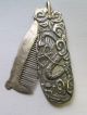 Vintage Chinese 50% Silver Highly Carved Dragon Comb Pendant Necklaces & Pendants photo 1
