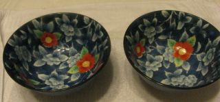 Fabulous Vintage Japanese Porcelain Bowls Artist Signed Must See photo