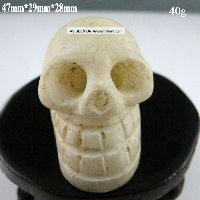 Old Antiques Chinese Jade Hand - Carved Skull Nr Other photo