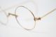 Vintage Eye Glasses 1/10 12k Gold Oval Wire Rim Riding Temple Antique Frame 1093 Optical photo 2