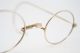 Vintage Eye Glasses 1/10 12k Gold Oval Wire Rim Riding Temple Antique Frame 1093 Optical photo 3