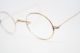 Vintage Eye Glasses 1/10 12k Gold Oval Wire Rim Riding Temple Antique Frame 1094 Optical photo 2