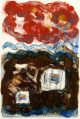 Ooak Midcentury Modern Pafa Nyc Artist Monoprint Mildred S.  Goldman Art Mid-Century Modernism photo 1
