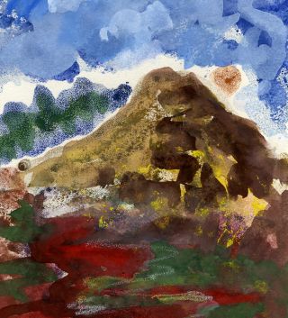 Ooak Midcentury Modern Pafa Nyc Artist Monoprint Mildred S.  Goldman Art photo