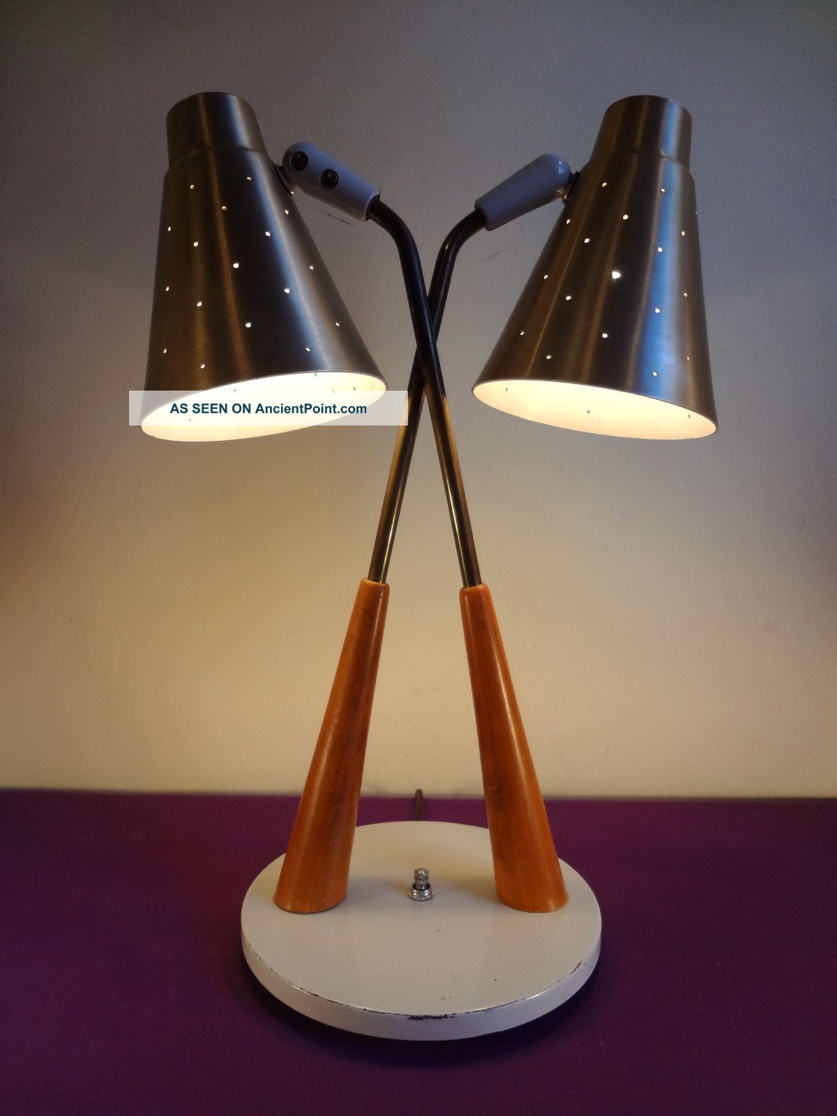 Rare Vtg 1950s Majestic Mcm Atomic Gilbert Thurston Lightolier Table Desk Lamp Mid-Century Modernism photo