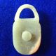 Small Vintage Chinese Jade Belt Buckle Other photo 1