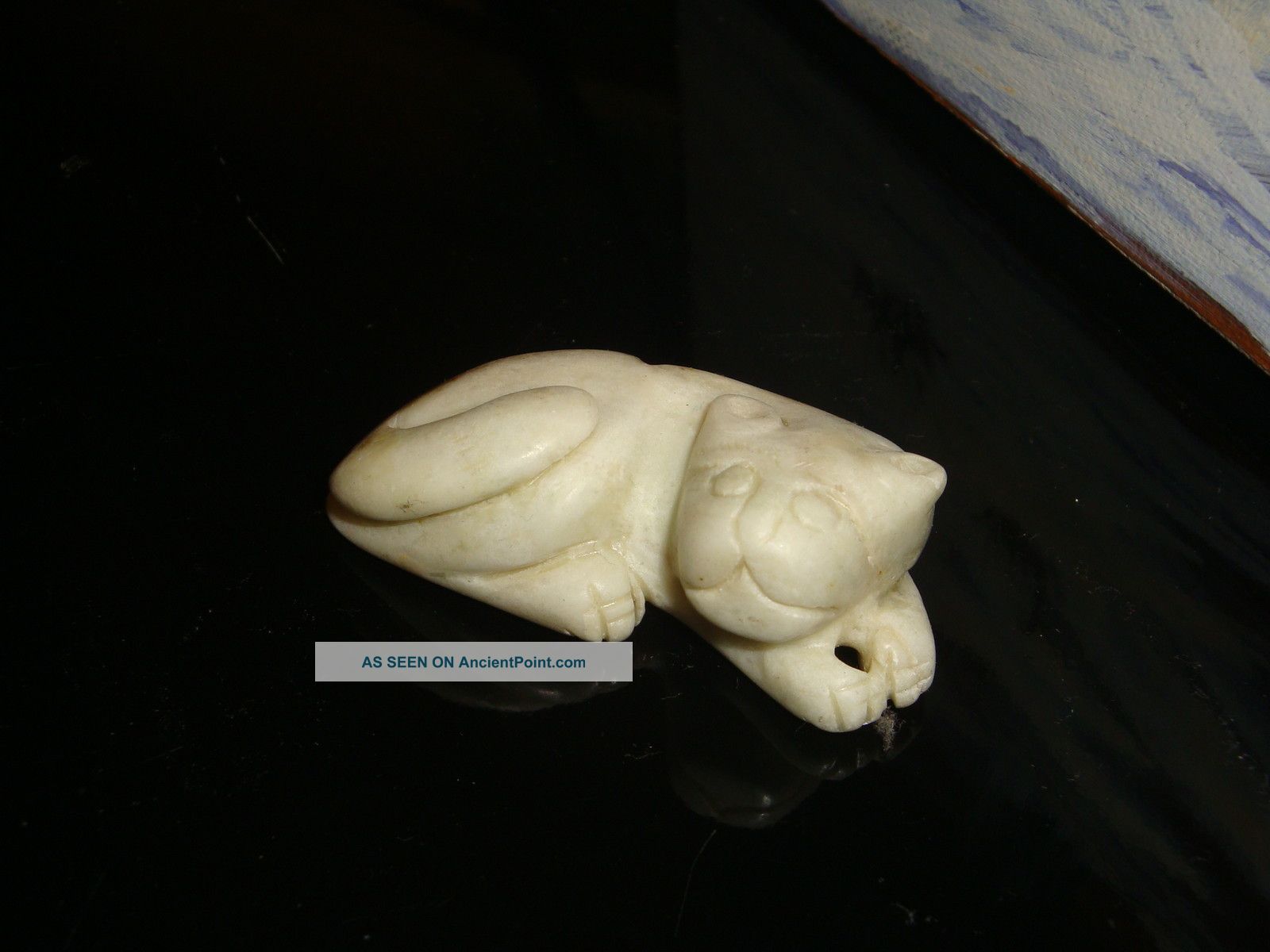 Rare Detailed Chinese Stone Carving - Mythical Creature Men, Women & Children photo