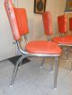 1950 ' S Orange Vinyl Diner Chair Set Of Four Retro Mid - Century Modern Post-1950 photo 6