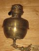 Antique Victorian Solid Brass Oil Lamp Lampe Veritas Ornate Wall Sconce Lamps photo 4