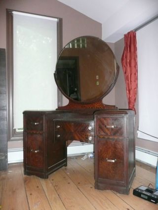 Vintage Vanity Dressing Table - Old Hollywood Glamour photo