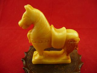 Chinese Hand - Carved Old Jade Horse Statue 689 photo