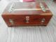 Gorgeous Large Art Deco Banded Pilliod Cedar Box,  Copper Lock Boxes photo 1